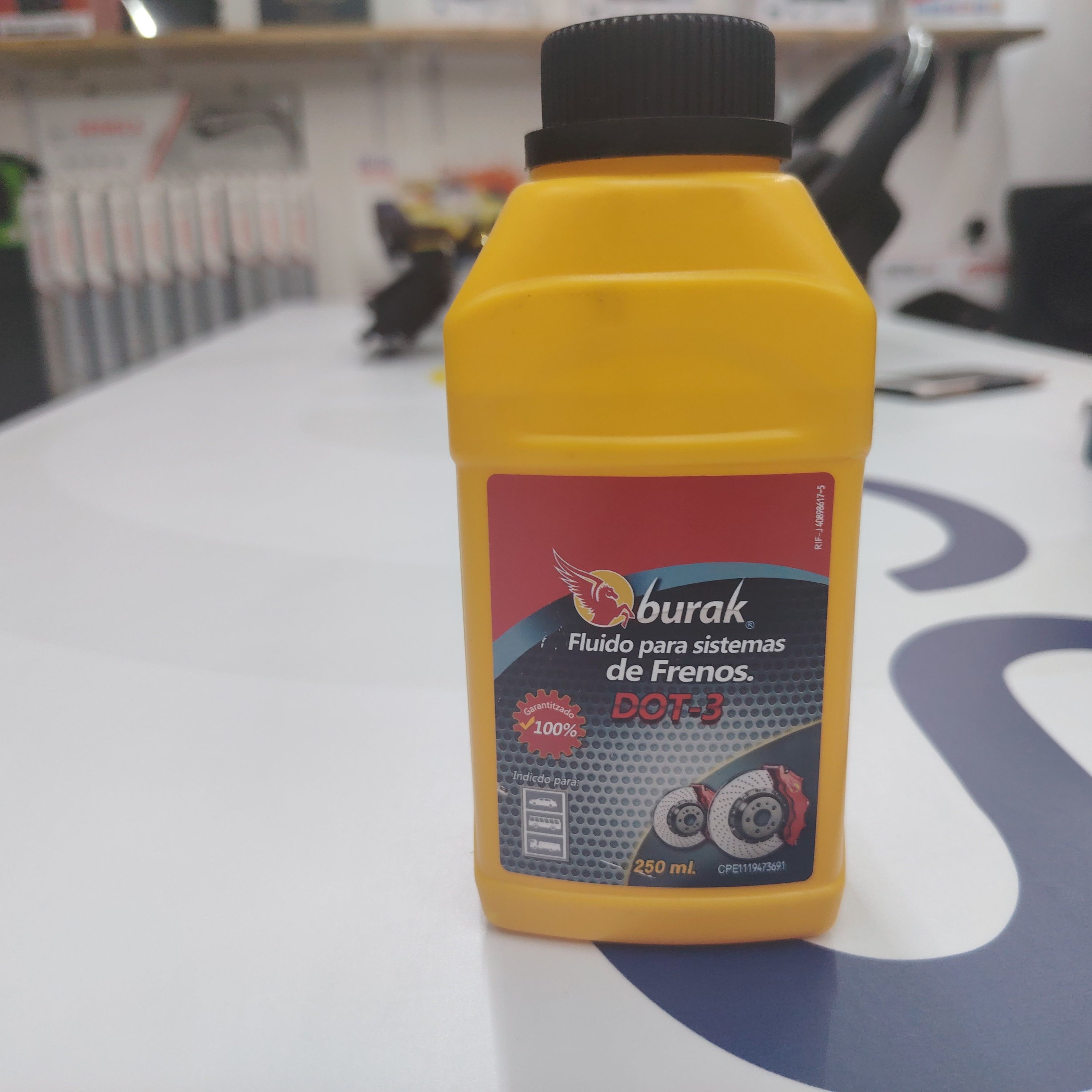 LIGA PARA FRENOS DOT- 3 (250 ml)