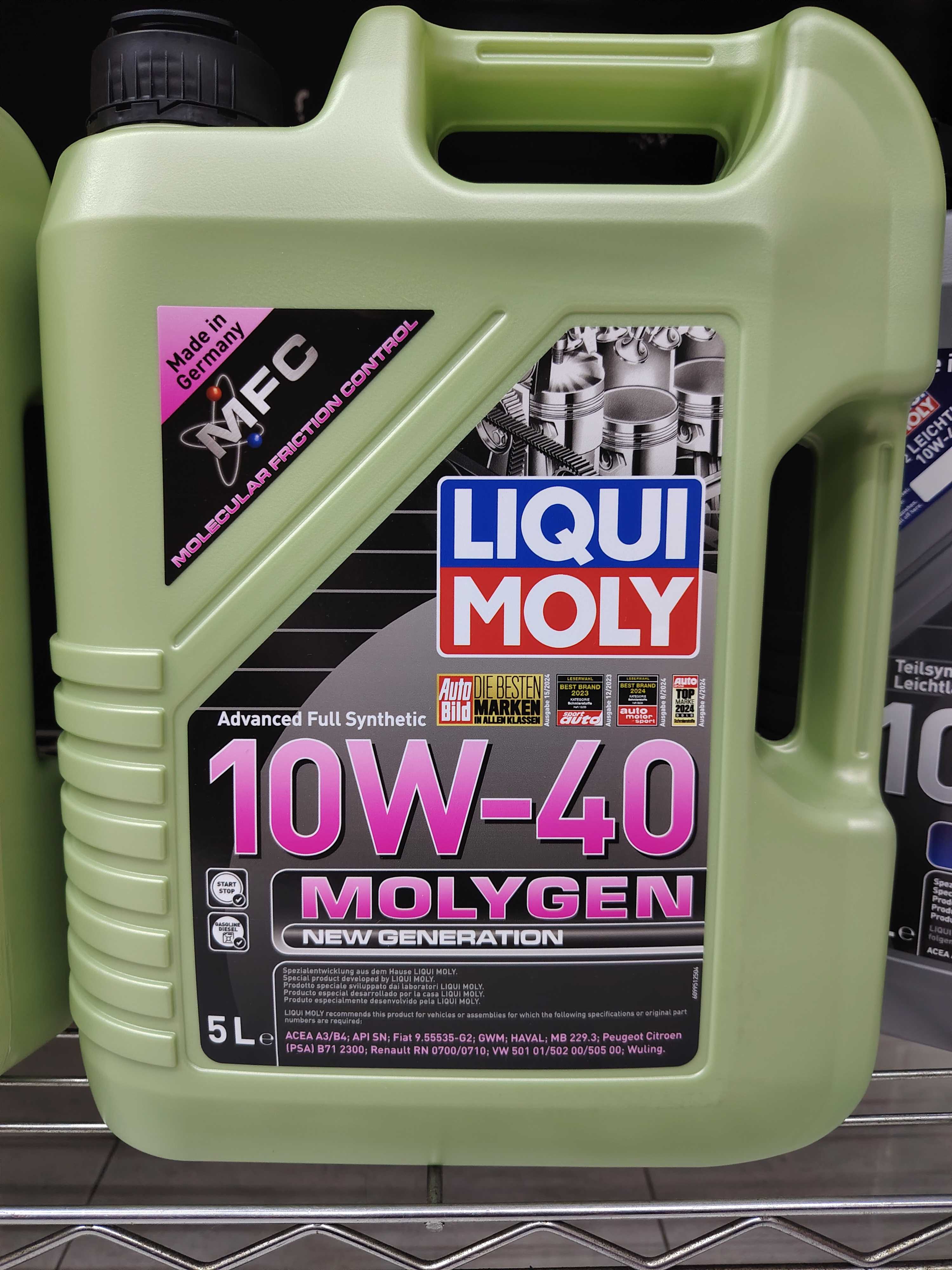 LIQUI MOLY 10W40 5LT SINTETICO MOLYGEN NEW GENERATION